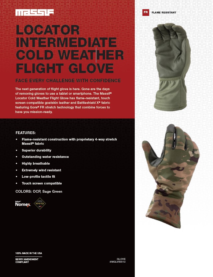 Locator Intermediate Cold Weather Flight Glove (FR)