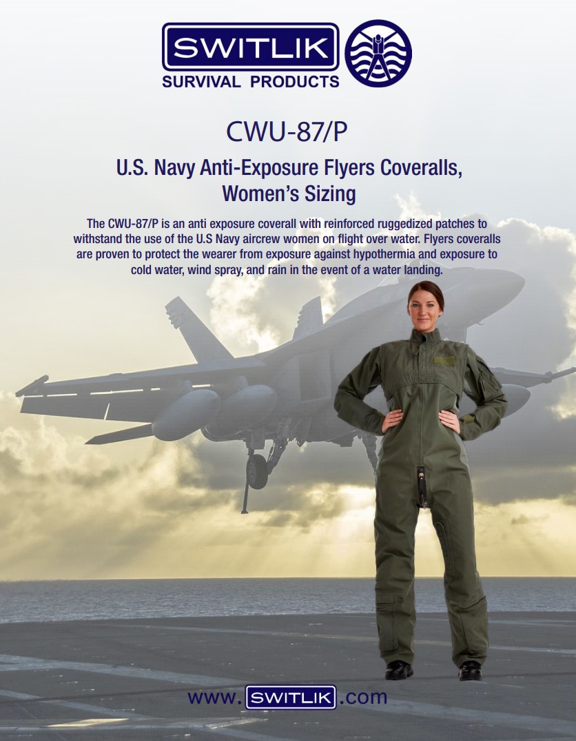 CWU-87/P U.S. Navy Anti-Exposure Flyers Coveralls - Women's Sizing