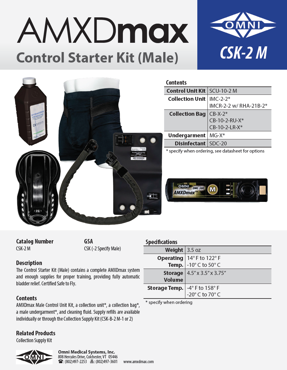 AMXDmax Control Starter Kit - Male